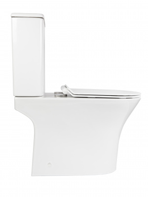 BOND F06-00 Унитаз напольный безободковый белый с сиденьем микролифт фото в интернет-магазине Русалия