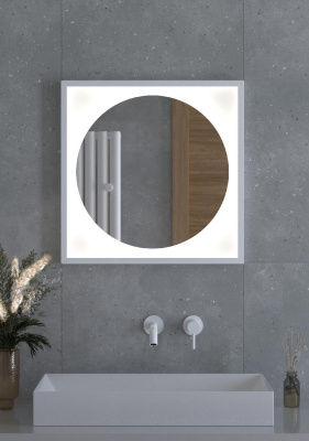 Зеркало с LED-подсветкой настенное ECLIPSE DEFESTO 60x60 см, DF 2226 фото в интернет-магазине Русалия