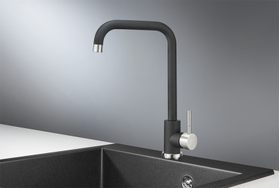 Смеситель для кухни GRANULA (ST-4033, ЧЁРНЫЙ) фото в интернет-магазине Русалия