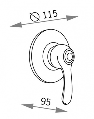 Встраиваемый смеситель для душа Larutta Bronzo VR.LRT-3640.BR Veragio фото в интернет-магазине Русалия