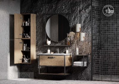 Тумба под раковину AQUATON Лофт Фабрик 80 дуб кантри 1A242401LTDY0 фото в интернет-магазине Русалия