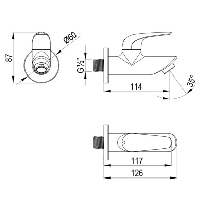 Кран Lemark для бани Project (LM4690GM) фото в интернет-магазине Русалия