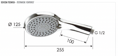 Ручной душ Remer 318DKX фото в интернет-магазине Русалия