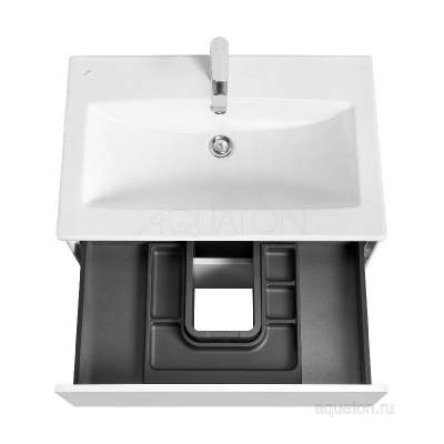 Тумба под раковину AQUATON Сохо 75 белый глянец 1A258101AJ010 фото в интернет-магазине Русалия