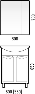 Тумба "Монро 60", Элеганс 60  Corozo фото в интернет-магазине Русалия