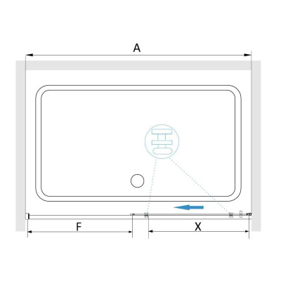 Душевая дверь RGW SV-12 1000, стекло прозрачное, профиль хром фото в интернет-магазине Русалия