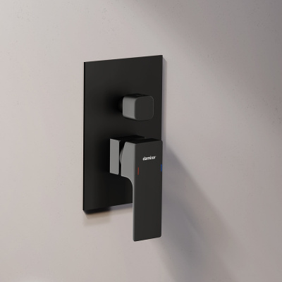 953510300 Gala встраиваемая душевая система со смесителем и изливом, чёрный Damixa фото в интернет-магазине Русалия