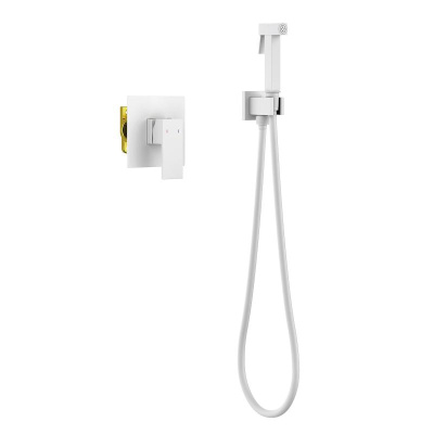 Смеситель встроенный с гигиеническим душем Timo Selene белый матовый (2089/16SM) фото в интернет-магазине Русалия