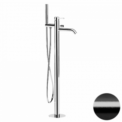 Смеситель для ванны Remer Metrica MC08CFP, черный брашированный хром фото в интернет-магазине Русалия