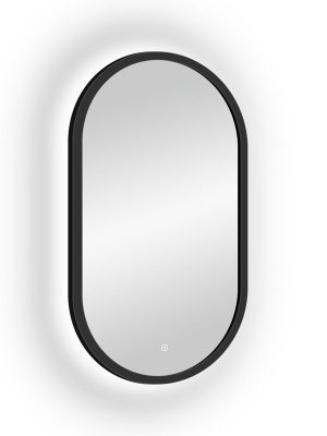 Зеркало с подсветкой Prime Black 450х800 ореольная подсветка ЗЛП2199 Continent фото в интернет-магазине Русалия