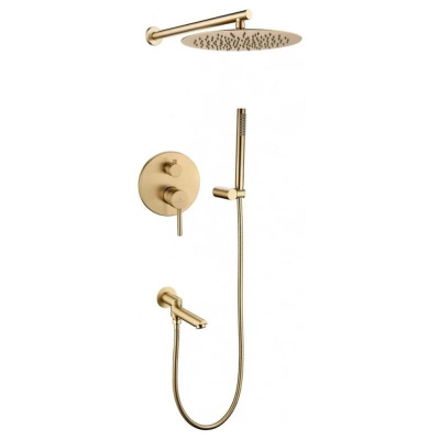 Душевая система встраиваемая Grocenberg GB5099MG-1, матовое золото фото в интернет-магазине Русалия