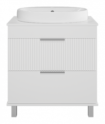 Тумба Enfida 70 (белая) с раковиной Ekokerama Doppia 65 Brevita фото в интернет-магазине Русалия