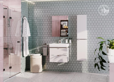 Тумба под раковину AQUATON Скай PRO 50 белый глянец 1A238001SY010 фото в интернет-магазине Русалия