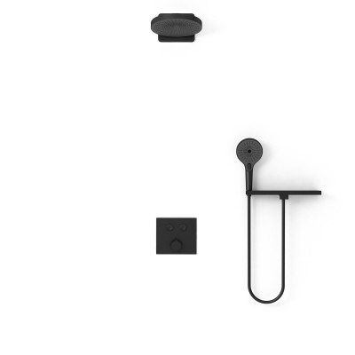 Душевой комплект VSFW-4I211RMB встраиваемый, двухрежимный, черный Vincea фото в интернет-магазине Русалия