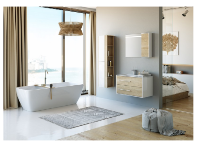 Шкафчик навесной  25 дуб сонома Mai.04.25  Miami Aqwella фото в интернет-магазине Русалия