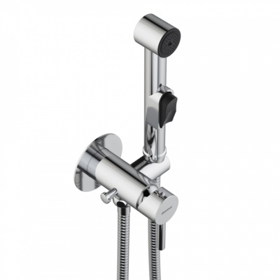 211000000 Option, смеситель монтируемый в стену, с гиг.душем и крючком фото в интернет-магазине Русалия