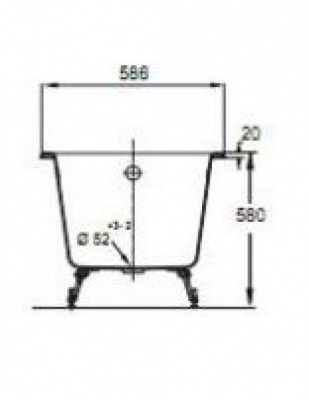 Чугунная ванна JACOB DELAFON PARALLEL E2946 150х70 фото в интернет-магазине Русалия
