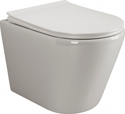 Унитаз подвесной безободковый HIGHLIGHT CN1804 с сиденьем микролифт Ceramica Nova фото в интернет-магазине Русалия