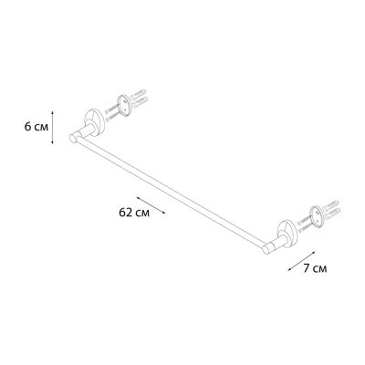 Полотенцедержатель FIXSEN EUROPA FX-21801, хром фото в интернет-магазине Русалия