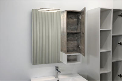 COMFORTY. Зеркало-шкаф "Турин-75" дуб бежевый фото в интернет-магазине Русалия