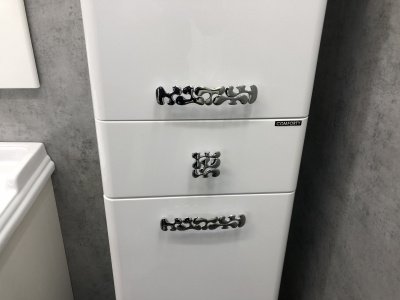 COMFORTY. Шкаф-колонна "Монако-40" правая белый глянец фото в интернет-магазине Русалия