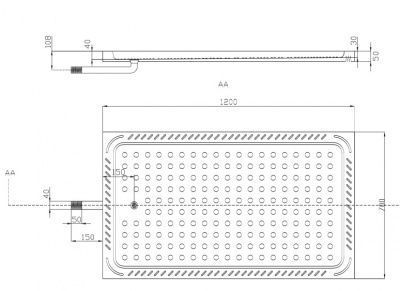 Душевой поддон стальной 70х120 5-004.1 Oceanus фото в интернет-магазине Русалия