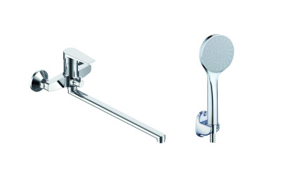 Смеситель ESKO "Budapest" для ванны, излив 400 мм, с акс. (BT40) фото в интернет-магазине Русалия