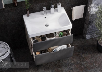 Тумба под раковину AQUATON Оливия 70 грей, дуб ойстер 1A254301OLUG0 фото в интернет-магазине Русалия