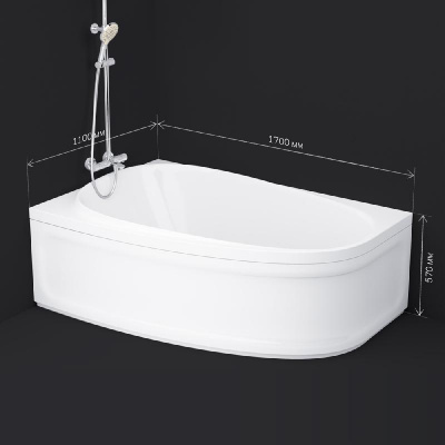 W80A-170R110W-A Like, ванна акриловая 170х110 см, правосторонняя, шт Am.Pm фото в интернет-магазине Русалия