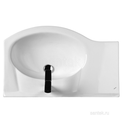 Раковина Santek Коралл 83 отверстие под смеситель 1WH110225 с левым крылом фото в интернет-магазине Русалия