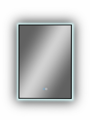 Зеркало с подсветкой Amer 500x700 черная краска, открытая подсветка, антизапотевание ЗЛП2272 Continent фото в интернет-магазине Русалия