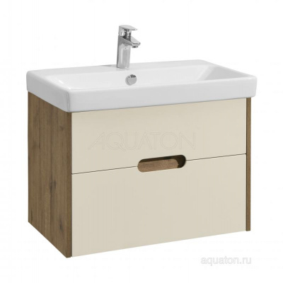Тумба под раковину AQUATON Оливия 70 бежевый, дуб велл 1A254301OLVG0 фото в интернет-магазине Русалия