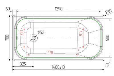 Ванна чугунная Ностальжи 140х70 Универсал фото в интернет-магазине Русалия