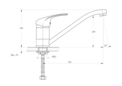 Смеситель для кухонной мойки RUSH Corsica (CO4240-27) фото в интернет-магазине Русалия