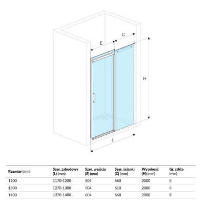 Душевая дверь EXCELLENT Rols 120 см (хром) фото в интернет-магазине Русалия