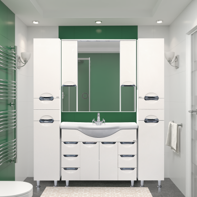 Зеркальный шкаф Орхидея 105 П-Жас02105-011Св Misty фото в интернет-магазине Русалия