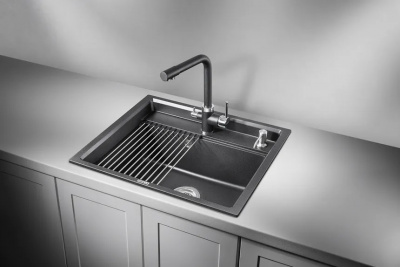 Кухонная мойка GRANULA Kitchen Space (6003, ЧЁРНЫЙ) фото в интернет-магазине Русалия