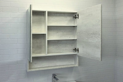 COMFORTY. Зеркало-шкаф "Никосия-70" дуб белый фото в интернет-магазине Русалия