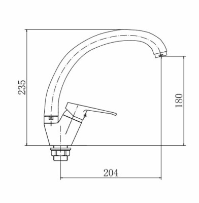 Смеситель для кухни FASHUN (A4113-2) фото в интернет-магазине Русалия