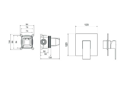 Смеситель для душа (внешняя и скрытая часть) AQUATEK AQ1666CR ЛИБРА фото в интернет-магазине Русалия
