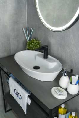 Раковина накладная овальная Simple-N N9398 GID фото в интернет-магазине Русалия