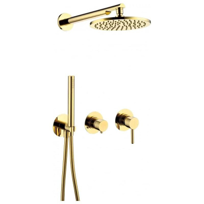 Душевая система встраиваемая (без излива) Grocenberg GB5090GO, золото фото в интернет-магазине Русалия