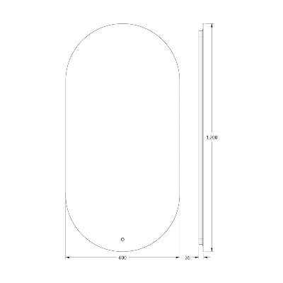 Зеркало с LED-подсветкой настенное OPTI DEFESTO 60x120 см, DF 2906S фото в интернет-магазине Русалия
