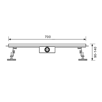 Душевой лоток Raglo R653.70.05, сатин фото в интернет-магазине Русалия