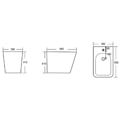 TOLEDO BIDE Биде напольное белое с отверстием под смеситель, IBERICA BLANCA фото в интернет-магазине Русалия