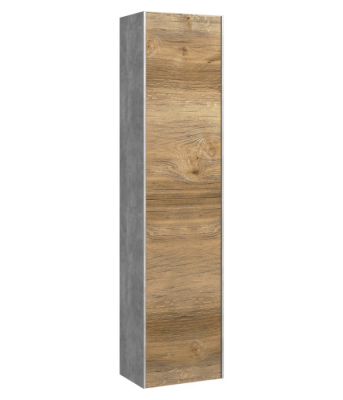 Подвесной пенал 36,5  бетон светлый MOB0535BS+MOB0735DB  Mobi Aqwella фото в интернет-магазине Русалия