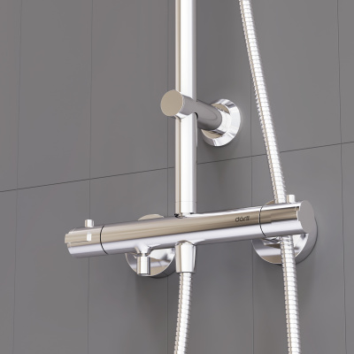 D0710500 Futura душевая система с ванно душевым ТМС смесителем, хром фото в интернет-магазине Русалия