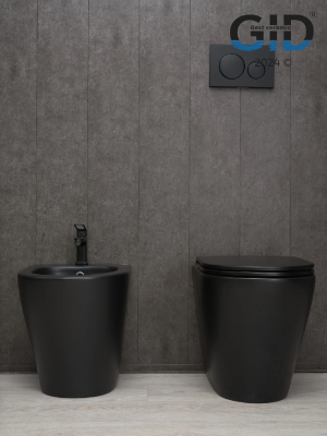 Биде напольное Gid BDN-30BM 21105 черный матовый 51.5x36.5x43 фото в интернет-магазине Русалия