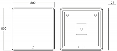 Зеркало Skansen 80 OWLM200500 OWL фото в интернет-магазине Русалия
