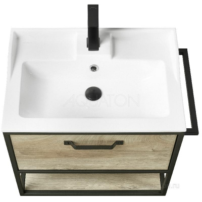 Тумба под раковину AQUATON Лофт Фабрик 65 дуб эндгрейн 1A242301LTDU0 фото в интернет-магазине Русалия